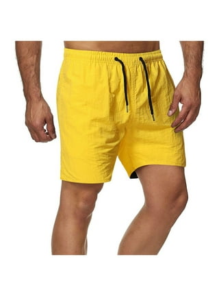 Mens Workout Shorts in Mens Activewear Yellow Walmart