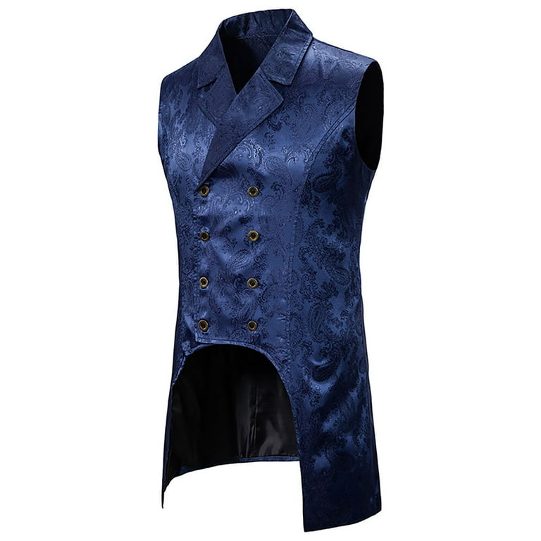 Lolmot Mens Fashion Retro Asymmetrical Mid Length Tuxedo Lolmot Mens Fashion Retro Asymmetrical Mid Length Tuxedo