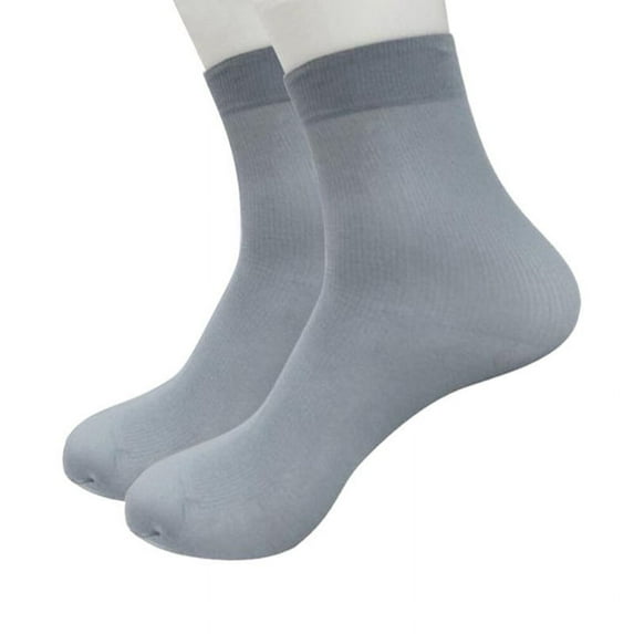 Lolmot Mens/Womens Fiber Ultra-thin Elastic Silky Short Silk Stockings Summer Dry Fit Breathable Solid Color Sheer Crew Socks