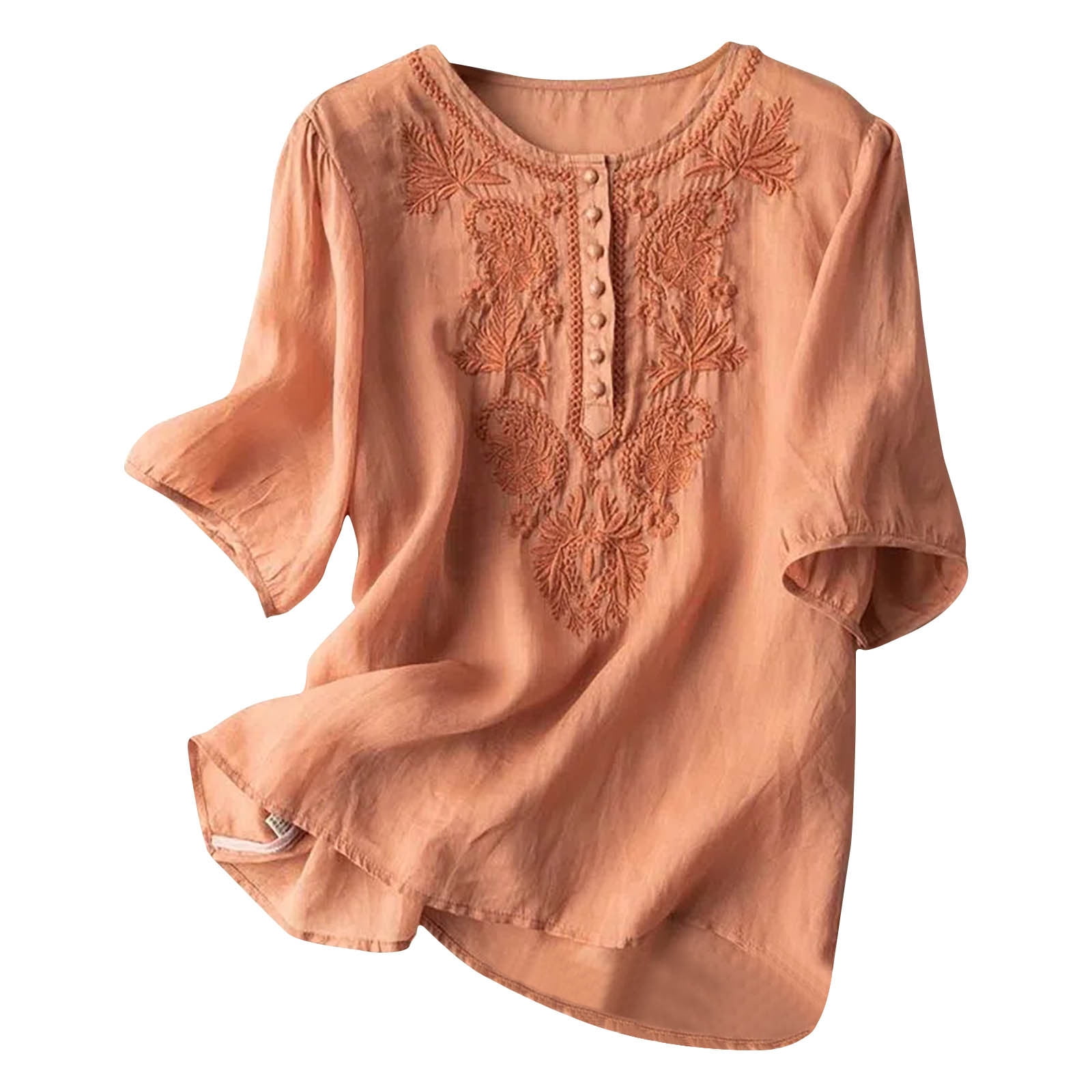 Lolmot Women's Floral Embroidered Top, Bohemian Peasant Lolmot Women's Floral Embroidered Top, Bohemian Peasant