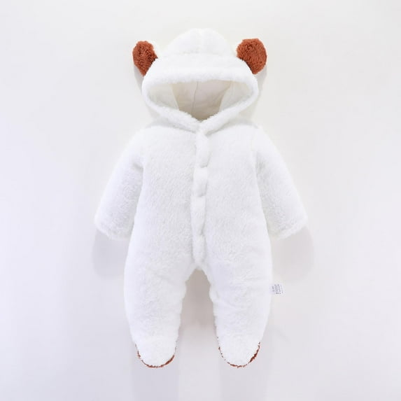 Up to 65 off!Lolmot Newborn Baby Snowsuit Onesie Winter Coat Jumpsuit Warm Bear Footie Romper Fleece Jumpsuit for Infant Girls Boys