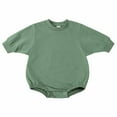 thumbnail image 1 of Up to 65 off!Lolmot Newborn Infant Baby Boy Girl Sweatshirt Romper Solid Onesie Long Sleeve Bodysuit Top Fall Winter Outfit, 1 of 7