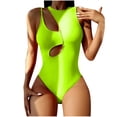 thumbnail image 1 of Lolmot One Piece Swimsuit Women Sexy Filled Print Beachwear Bra Solid Color Swimwear Bikini, 1 of 5
