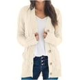 thumbnail image 1 of Lolmot Oversized Sweaters for Women Fashion Casual Thickened Dandelion Printed Casual Loose Button Down Round Neck Long Sleeve Open Front Knit Cardigan Sweaters, 1 of 5