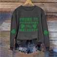 thumbnail image 1 of Lolmot Oversized Sweatshirt for Women Fleece Lined St Patrick's Day Shirts Prone to Shenanigans and Marlarkey Shirt Lucky Shamrock Pullover Shirt Funny Sayings Tops, 1 of 4