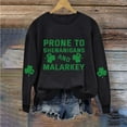 thumbnail image 1 of Up to 65 off!Lolmot Oversized Sweatshirt for Women Fleece Lined St Patrick's Day Shirts Prone to Shenanigans and Marlarkey Shirt Lucky Shamrock Pullover Shirt Funny Sayings Tops, 1 of 4