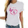 thumbnail image 1 of Lolmot Pink Ribbon Shirts for Women Breast Cancer Awareness T-Shirt Blessed to be Called Breast Cancer Survivor Inspirational Letter Print Breast Cancer Short Sleeve Tee Tops, 1 of 5