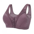 thumbnail image 1 of Lolmot Plus Size Bras for Women Casual Sexy Lace Front Button Shaping Cup Shoulder Strap Underwire Bra Extra-Elastic Wirefree Push Up Bras Sexy Bras, 1 of 5