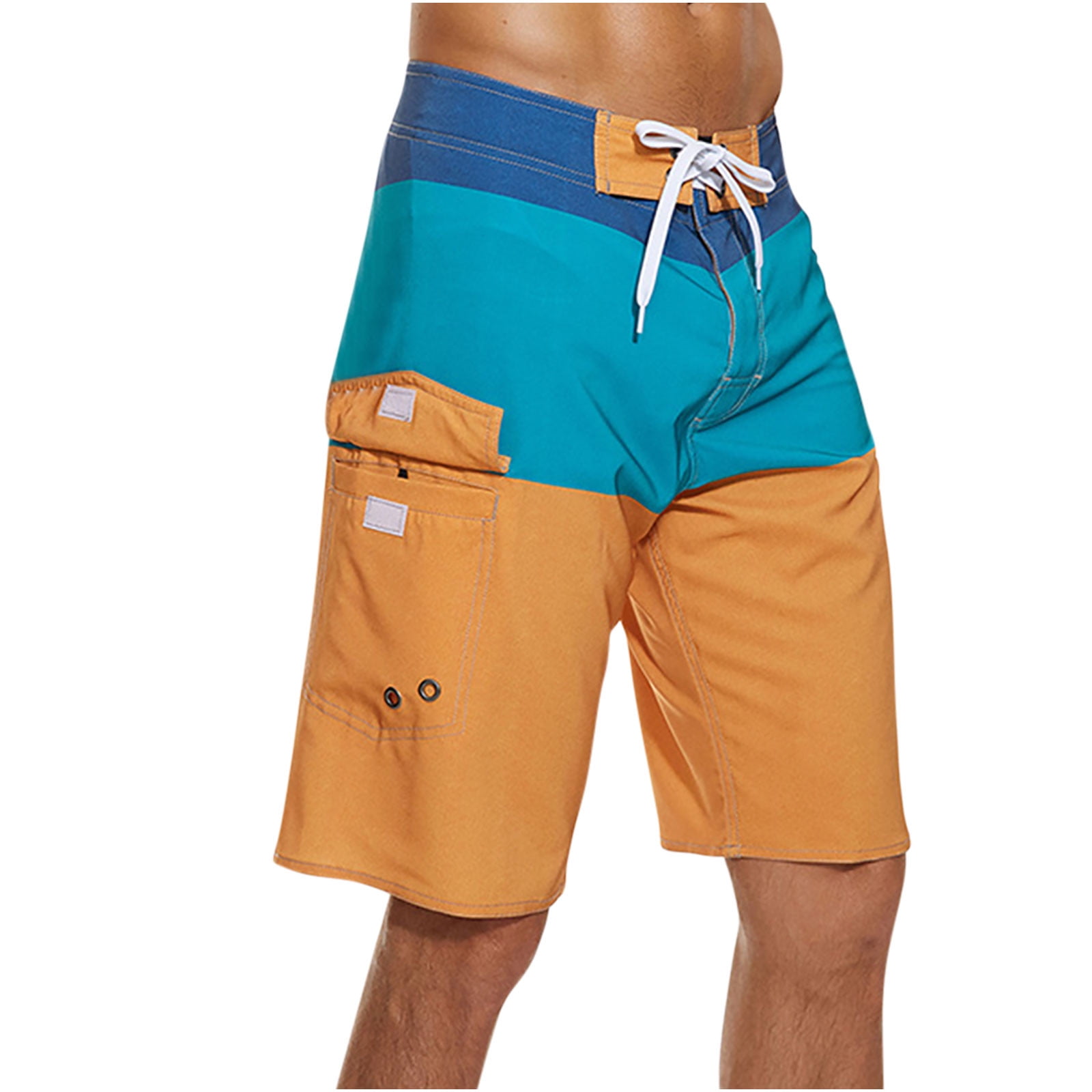 Lolmot Plus Size Men's Quick Dry Swim Trunks 9