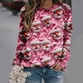 thumbnail image 1 of Up to 65 off!Lolmot Plus Size Merry Christmas Sweatshirts for Women Ugly Christmas Sweater Fleece Lined Graphic Shirts Funny 3D Print Oversized Crewneck Pullover Tops, 1 of 1