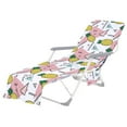 thumbnail image 1 of Lolmot Pool Chair Towel with Side Pockets,Microfiber Chaise Lounge Towel Cover for Sun Lounger Pool Sunbathing Garden Beach Hotel,Easy to Carry Around,No Sliding, 1 of 5