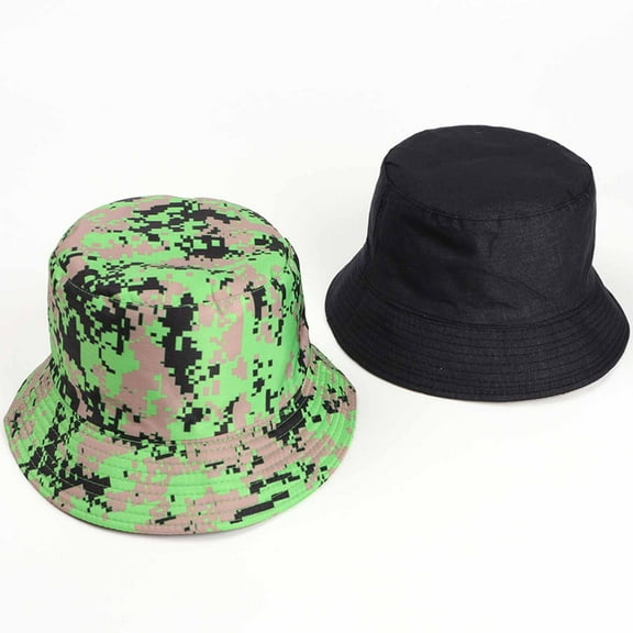 Lolmot Reversible Camouflage Bucket Hat for Men Women, Outdoor Beach Double Sided Fisherman Sun Caps