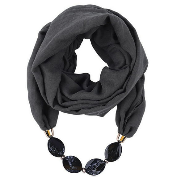 Lolmot Scarfs for Women Lightweight Cotton Linen Necklace Pendant Scarf Bali Yarn Vintage Ethnic Style Circle Neck Wrap Scarves