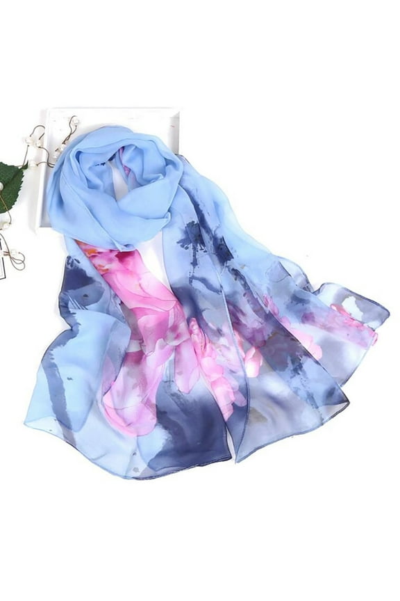 Scarfs for Women Lightweight Fashion Lotus Flower Pattern Sheer Scarfs Shawl Wrap Scarves Sunscreen Shawls