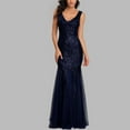 thumbnail image 1 of Up to 65 off!Lolmot Sequin Bodycon Dress Womens Elegant Tulle Party Dresses Sexy V-Neck Formal Long Mermaid Maxi Dress for Evening Prom Gowns, 1 of 3