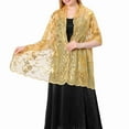 thumbnail image 1 of Lolmot Shiny Sequin Shawl Wrap for Women Dinner Party Sheer Shawl Wedding Bride Shawl Evening Dress Scarf, 1 of 5
