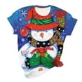 thumbnail image 1 of Lolmot Short Sleeve Shirts for Women Casual Crew Neck Christmas Graphic Print Tee Plus Size Loose Fit Blouse Summer Pullover Tops, 1 of 5