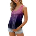 thumbnail image 1 of Lolmot Sleeveless Tank Tops Womens Summer Button Up Shirt Sleeveless Casual V Neck Tie-Dye Printed Cotton Linen Top, 1 of 4