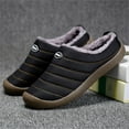 thumbnail image 1 of Up to 65 off!Lolmot Slippers for Men Womens Indoor Stripe Arch Support Home Shoes Winter Warm Plush House Slippers Anti-skip Slip on Outdoor Garden Loafers, 1 of 1