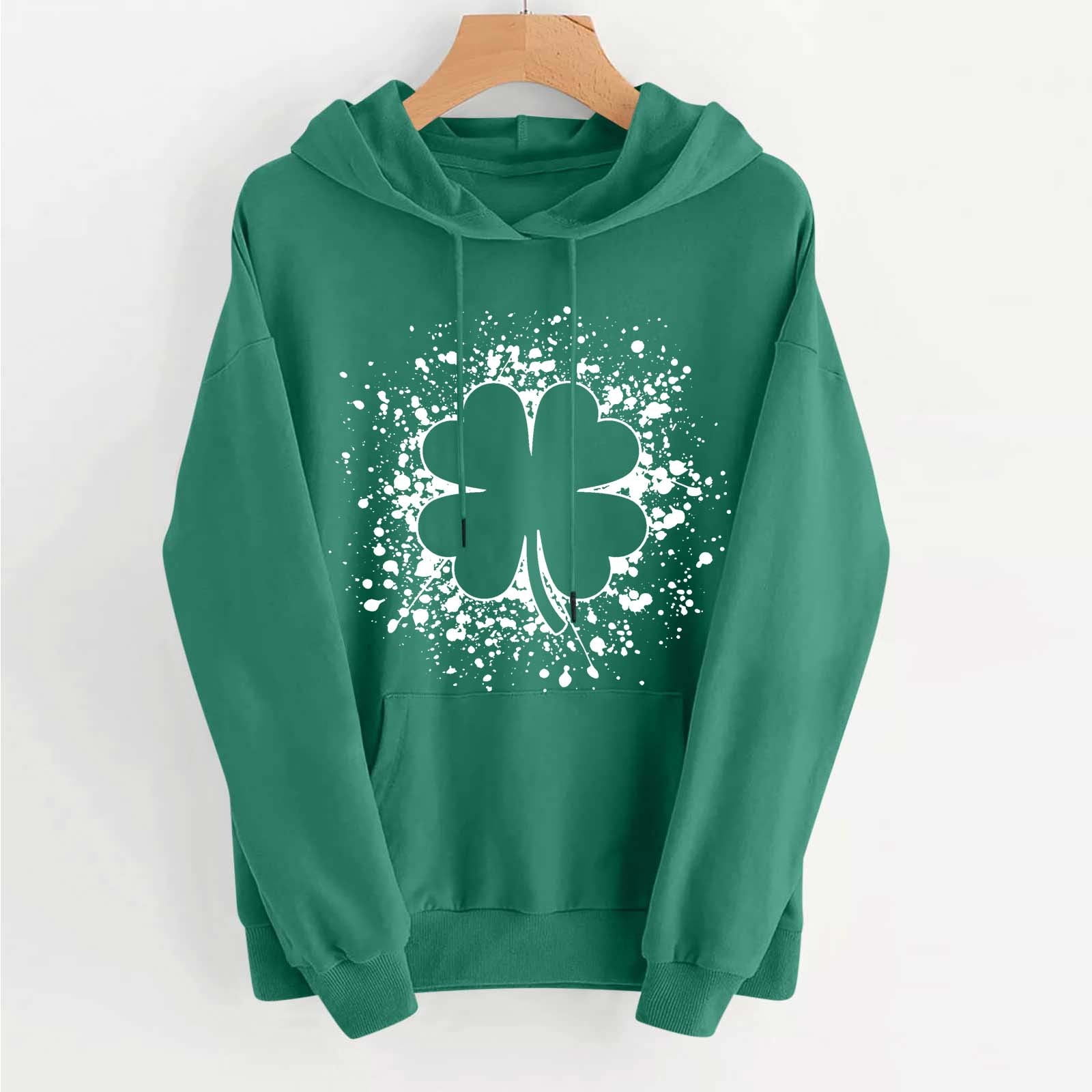 Pe-Order Khaki Embroidered Clover Pattern St Patrick Pullover Sweatshirt main image 1