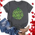 thumbnail image 1 of Up to 65 off!Lolmot St Patricks Day Shirt Women Shamrock Lucky T-Shirts Cute Irish Love Clover Printed Blouse Holiday Tops Short Sleeve T Shirt, 1 of 1