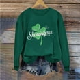 thumbnail image 1 of Up to 65 off!Lolmot St Patricks Day Sweatshirt Women Funny Sayings Pullover Tops Here for the Shenanigans Graphic Shirts Causal Shamrock Print Blouse Irish Festival Holiday Tee Long Sleeve Tops, 1 of 1