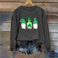 thumbnail image 1 of Up to 65 off!Lolmot St Patricks Day Sweatshirt Womens Fleece Lined Long Sleeve Tops Cute Gnomes Shamrock Printed Shirt Crewneck Sweatshirt Irish Festival Holiday Tee Pullover Tops, 1 of 1
