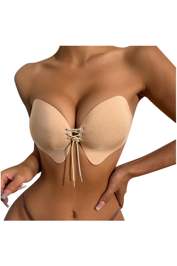 Lolmot Sticky Bras for Women Push Up Adhesive Bras Invisible Bra Bralettes Trendy Bra Tape Silicone Chest Sticker Lift Seamless Bra