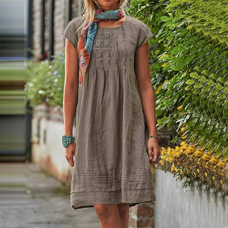 Cotton vacation dresses cheap