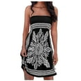 thumbnail image 1 of Lolmot Summer Mini Dress for Womens Sexy Tube Strapless Cold Shoulder Printing Sleeveless Tight Skirt Dresses, 1 of 5