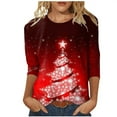 Lolmot Ugly Christmas Sweater for Women,Women's Santa Deer Ugly Christmas Sweater Pullover Tops