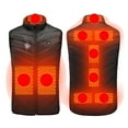 thumbnail image 1 of Lolmot Unisex Heated Vest with 3 Heating Levels and 9 Heating Zone, Warm Heated Vest Winter Full Zip Puffer Heated Waistcoat, 1 of 5