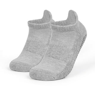 Grip Socks For Pilates, Hospital, Barre, Non Slip Yoga Socks For Women &  Men, Ankle Cut, Cushioned, Anti Skid, Home Slipper Socks, Black,  Small-Medium