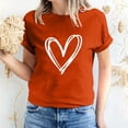 thumbnail image 1 of Up to 65 off!Lolmot Valentine Shirts for Women Cute Love Heart Shirts Graphic Tees Girls Casual Short Sleeve Tops Holiday Gift Tee, 1 of 6
