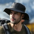 thumbnail image 1 of Lolmot Wide Brim Plus Size Oversized Sun Protection Bucket Hat Strap String Fishing Hiking Hat Waterproof Foldable Safari Cap for Men and Women, 1 of 4