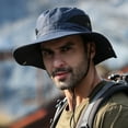 thumbnail image 1 of Lolmot Wide Brim Plus Size Oversized Sun Protection Bucket Hat Strap String Fishing Hiking Hat Waterproof Foldable Safari Cap for Men and Women, 1 of 4