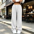 thumbnail image 1 of Lolmot Wide Leg Lounge Pants Women Fashion Ribbed Knit Loose Fit Sweat Pants with Drawstring Stretch Autumn Pajama Pants, 1 of 9
