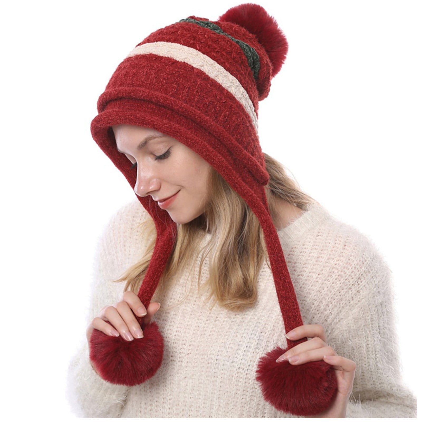Lolmot Winter HatWomens Cover Ears Beanie Hats Ear Flaps USB Heating