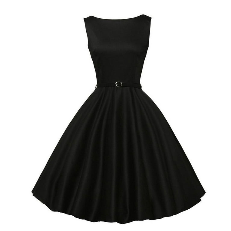 Lolmot Women 50s 60s Vintage Sleeveless Polka Dot Solid Color Cocktail Swing Dress Retro Audrey Hepburn Evening Rockabilly Prom Party Dress Formal A-line Mid-Length Dress - Walmart.com Lolmot Women 50s 60s Vintage Sleeveless Polka Dot Solid Color Cocktail Swing Dress Retro Audrey Hepburn Evening Rockabilly Prom Party Dress Formal A-line Mid-Length Dress - Walmart.com