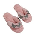 thumbnail image 1 of Lolmot Women Autumn/Winter Furry Indoor Floor Slippers Fashion House Slippers Faux Fur Warm Shoes Plush Furry Open Toe Slide Slipper Flip-Flops, 1 of 5