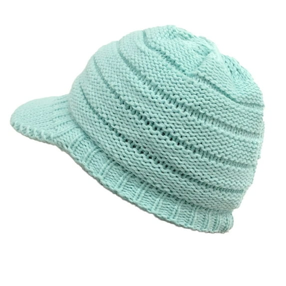 Lolmot Women Beanie Hats Winter Stitching Crochet Cap Peaked Hats Women Cap Plush Knitted Solid Color Outdoor Baseball Caps Winter Warm Hats