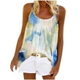 thumbnail image 1 of Lolmot Women Print Tank Top Sexy Comfortable Halter Slim Summer Sleeveless Round Neck Tee Shirt Casual Going Out Basic Cami Vest, 1 of 5