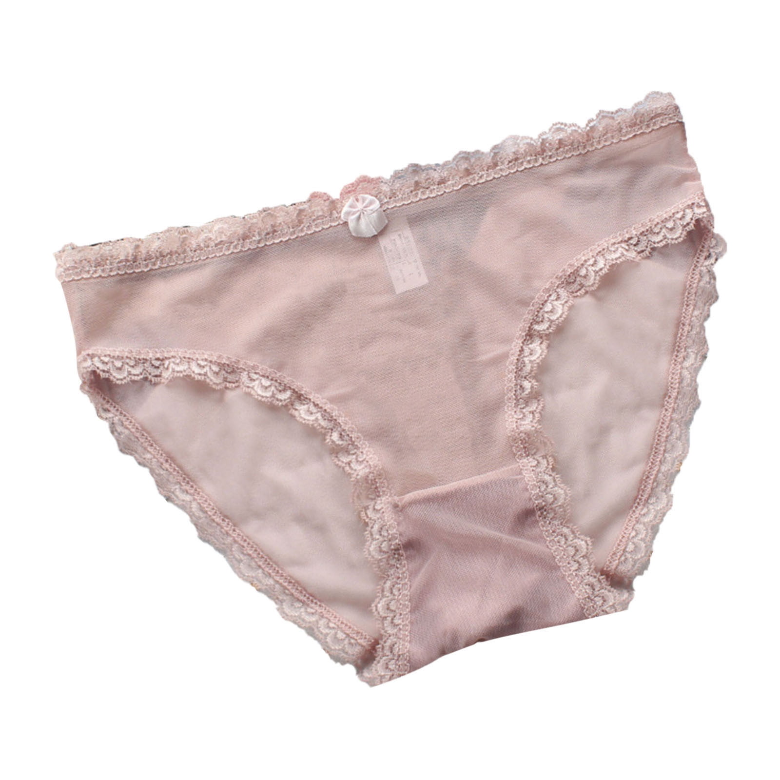 Lolmot Women鈥檚 Sexy Lace Bikini Panties See Through Bow Tie