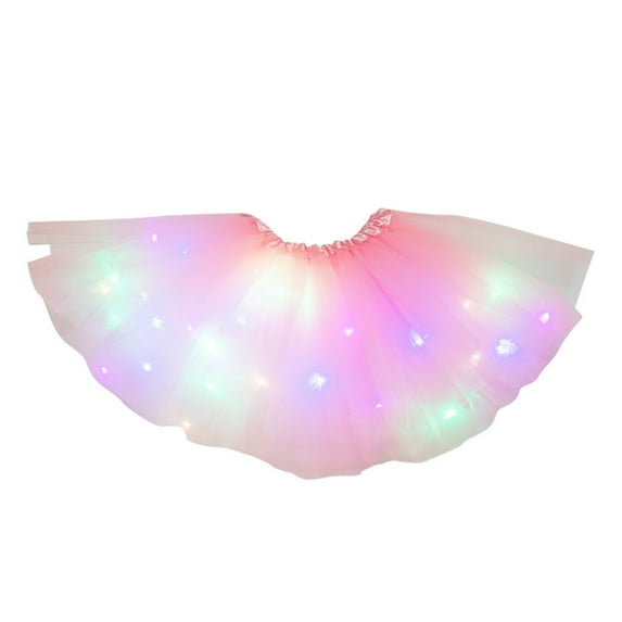Lolmot Women Small Skirt 3 Level Mesh Tulle Princess Skirt Bulb with LED Skirt Tulle Mesh Skirt Plus Size Tutu