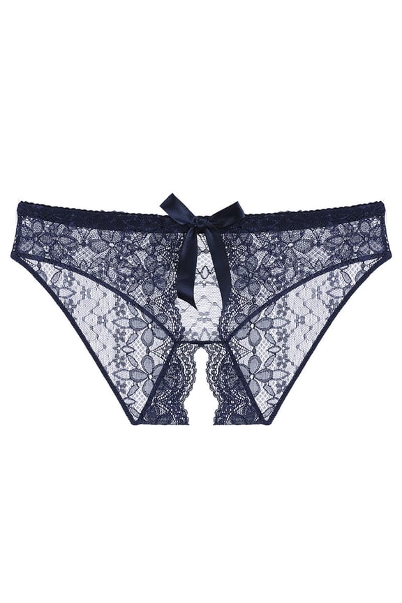 Lolmot Women Soft Sexy Underwear,Women Sexy Floral Lace Panty Underwear Brief Crotchless Thong Lingerie
