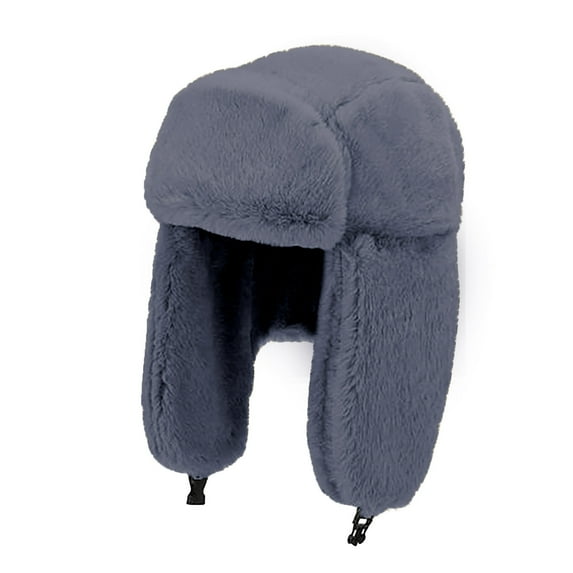 Lolmot Women Winter Cozy Plush Ushanka Russian Hat Windproof Full Hood Earflap Hat Warm Cold Proof Ski Hunting Cycling Trapper Hats