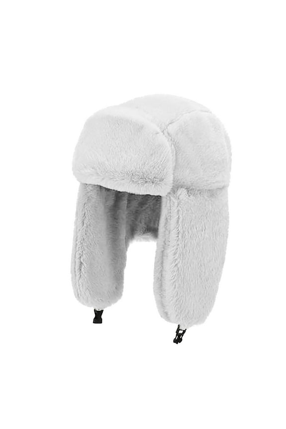 Lolmot Women Winter Cozy Plush Ushanka Russian Hat Windproof Full Hood Earflap Hat Warm Cold Proof Ski Hunting Cycling Trapper Hats