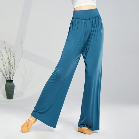 Lolmot Women's Casual Loose Wide Leg Pants Yoga Sweatpants Comfy High Waisted Sports Athletic Lounge Pants Modal Palazzo Dance Pants for Ballet, Work Out, Yoga