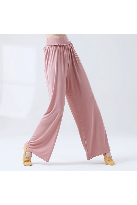 Women's Casual Loose Wide Leg Pants Yoga Sweatpants Comfy High Waisted Sports Athletic Lounge Pants Modal Palazzo Dance Pants for Ballet, Work Out, Yoga