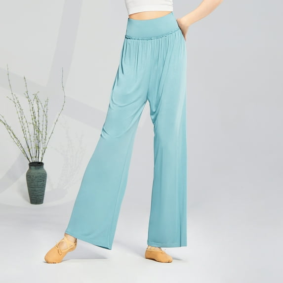 Lolmot Women's Casual Loose Wide Leg Pants Yoga Sweatpants Comfy High Waisted Sports Athletic Lounge Pants Modal Palazzo Dance Pants for Ballet, Work Out, Yoga